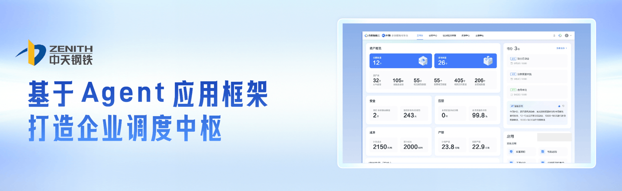 　（中天钢铁基于Agent应用框架打造企业调度中枢）